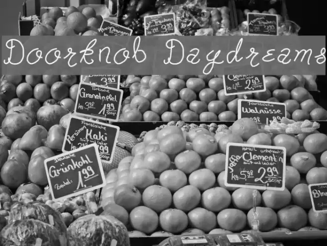 Doorknob Daydreams Font examples