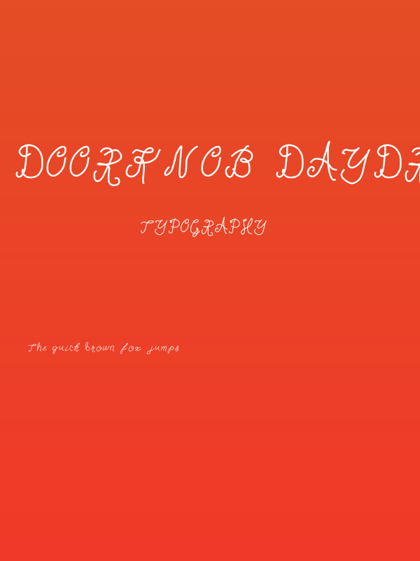 Doorknob Daydreams Poster