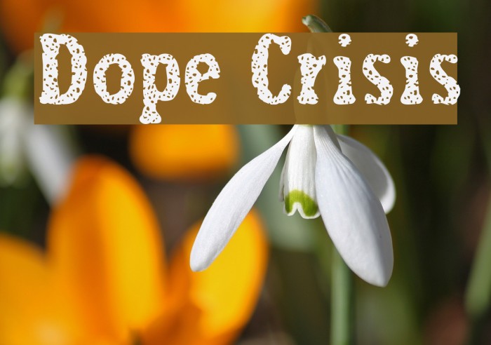 Dope Crisis Font examples