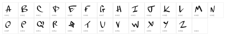 Dopebam_demo Regular Character Map