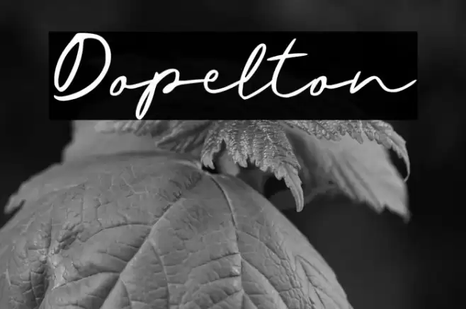 Dopelton फ़ॉन्ट examples