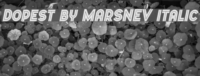 Dopest by MARSNEV italic Font examples