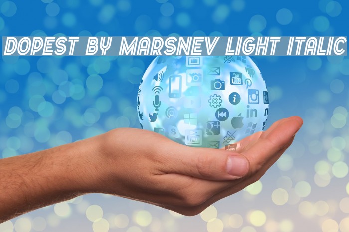 Dopest by MARSNEV light italic Example 1