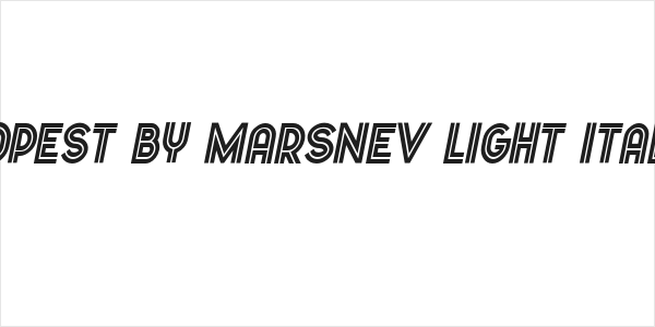Dopest by MARSNEV light italic Logo