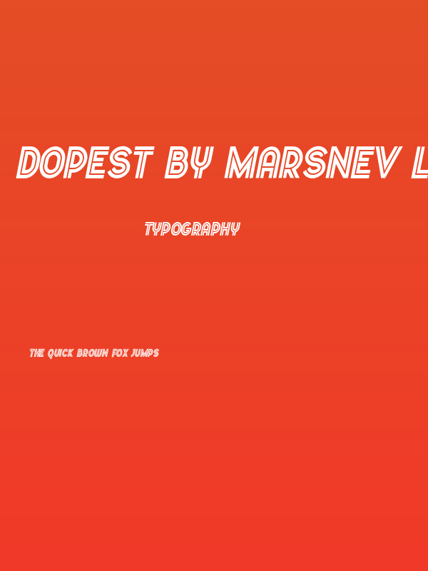 Dopest by MARSNEV light italic Poster