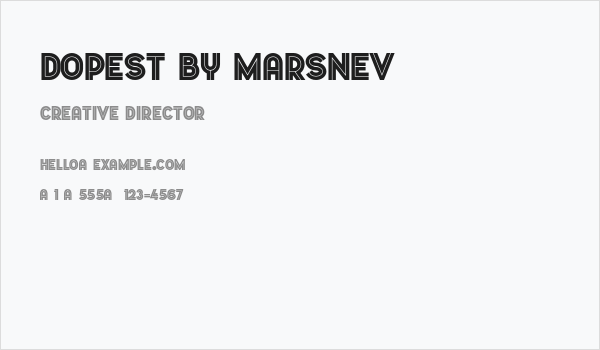 Dopest by MARSNEV Business Card