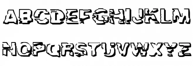 Doppelganger Rough Font UPPERCASE