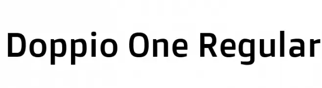 Doppio One Regular  Frei Schriftart Herunterladen