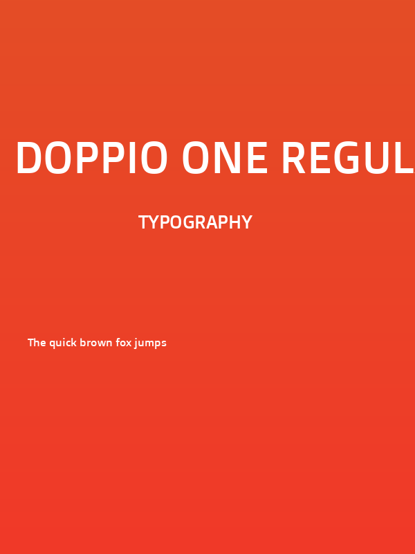 Doppio One Regular Poster