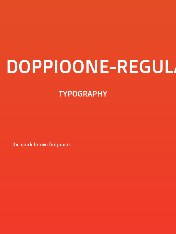 DoppioOne-Regular Poster