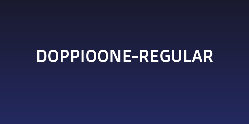 DoppioOne-Regular Social Header
