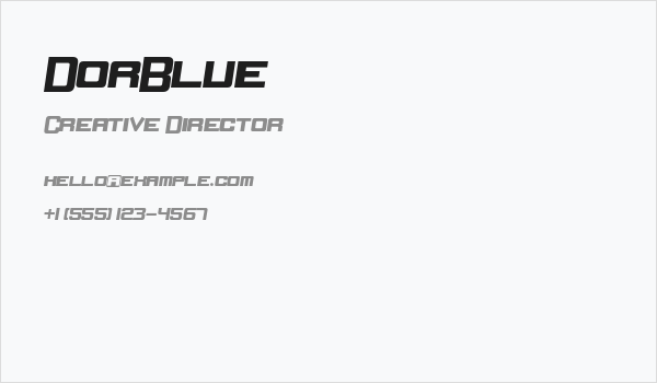 DorBlue Business Card