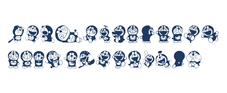 Doraemon Mix Uppercase