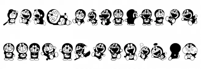 Doraemon Mix फ़ॉन्ट अपरकेस