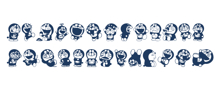 Doraemon Mix Lowercase