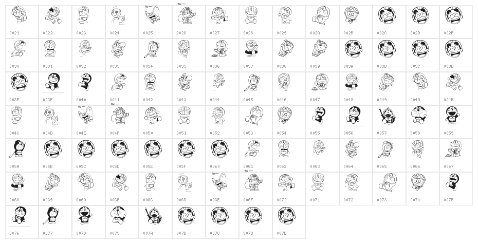 Doraemon-slalala Character Map
