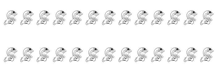 Doraemon-slalala Font LOWERCASE