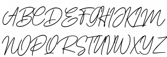 Doria Signature Schriftart Groß