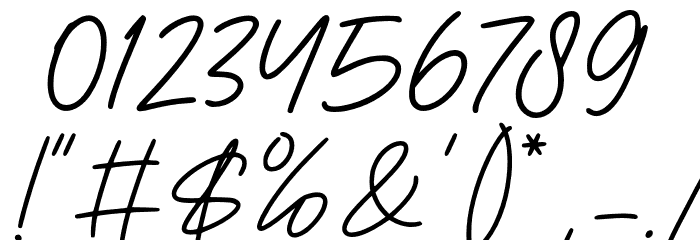 DoriaSignature Font OTHER CHARS