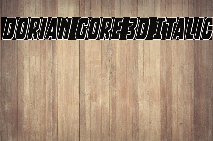 Dorian Gore 3D Italic Example 2
