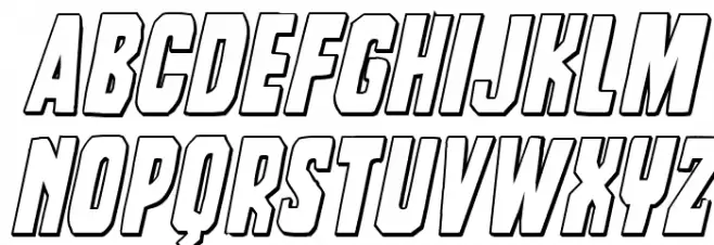 Dorian Gore 3D Italic フォント 小文字