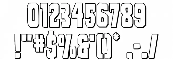 Dorian Gore 3D Font OTHER CHARS