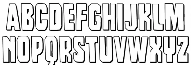 Dorian Gore 3D Font LOWERCASE
