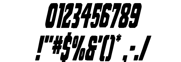 Dorian Gore Condensed Italic Font OTHER CHARS