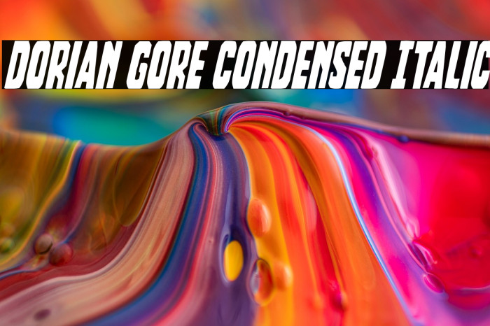 Dorian Gore Condensed Italic Example 1