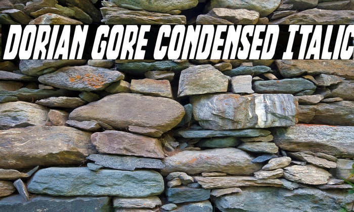 Dorian Gore Condensed Italic Example 2