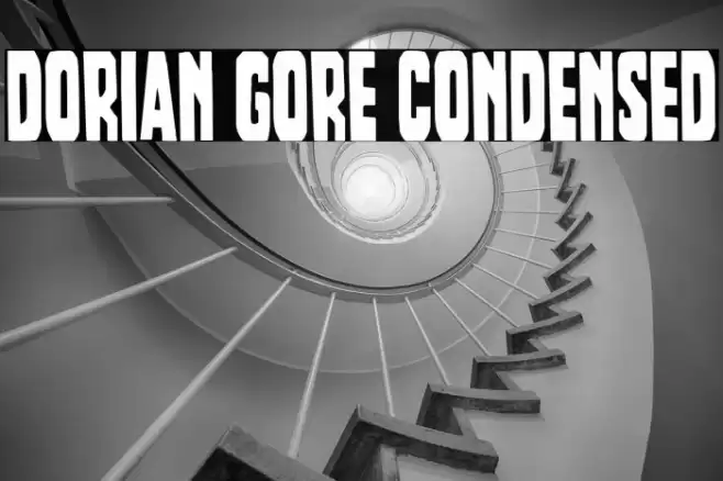 Dorian Gore Condensed Font examples