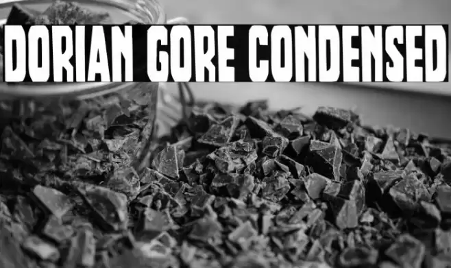 Dorian Gore Condensed Font examples