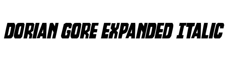 Dorian Gore Expanded Italic  font caratteri gratis