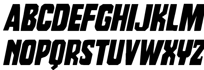Dorian Gore Expanded Italic Font LOWERCASE