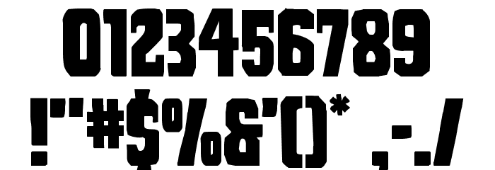 Dorian Gore Expanded Font OTHER CHARS