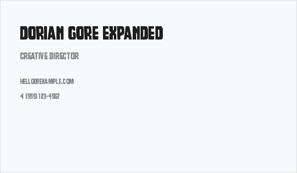 Dorian Gore Expanded Business Card