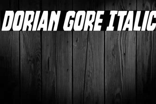 Dorian Gore Italic Font examples