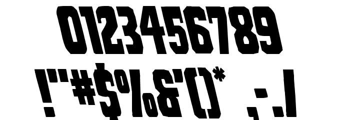 Dorian Gore Leftalic Font OTHER CHARS