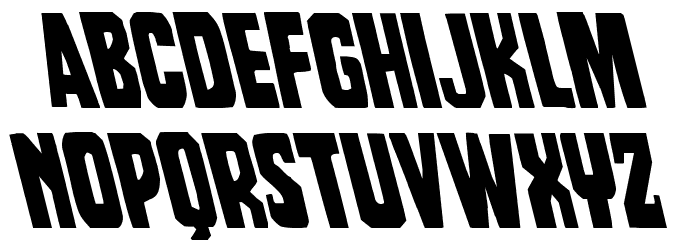 Dorian Gore Leftalic Font LOWERCASE