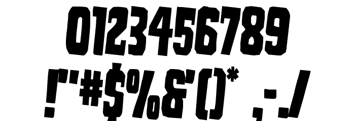 Dorian Gore Rotated 2 Font OTHER CHARS