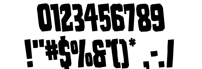 Dorian Gore Rotated Font OTHER CHARS