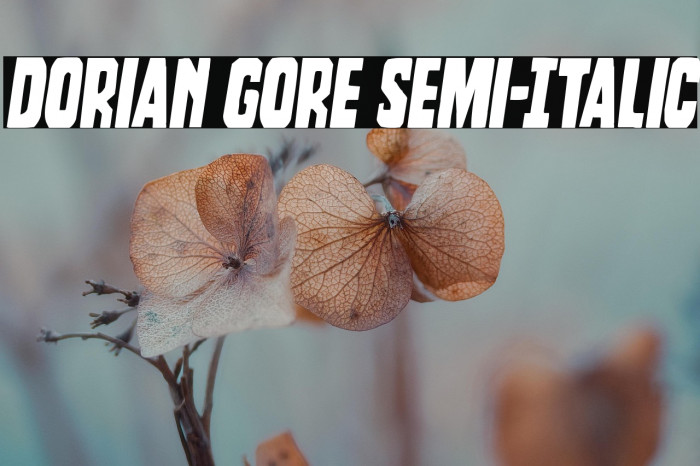 Dorian Gore Semi-Italic Example 1