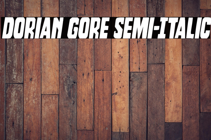 Dorian Gore Semi-Italic Example 2