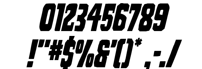 Dorian Gore Staggered Italic Font OTHER CHARS