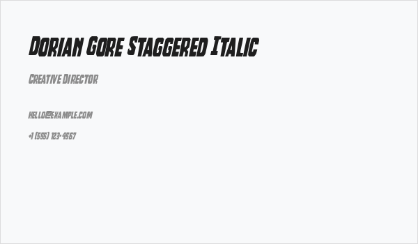 Dorian Gore Staggered Italic Business Card