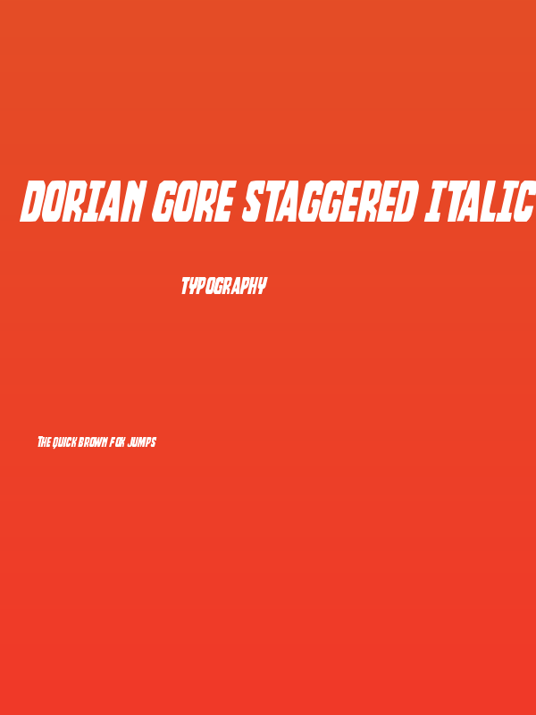 Dorian Gore Staggered Italic Poster