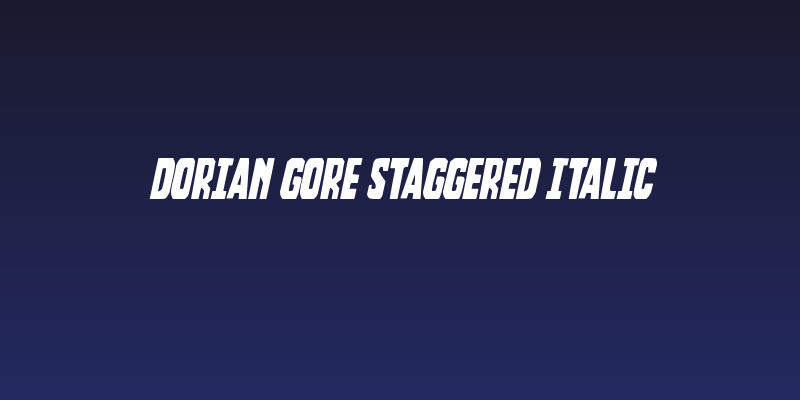 Dorian Gore Staggered Italic Social Header
