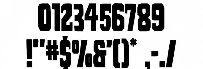 Dorian Gore Staggered Font OTHER CHARS