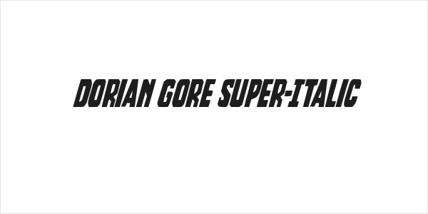 Dorian Gore Super-Italic Logo