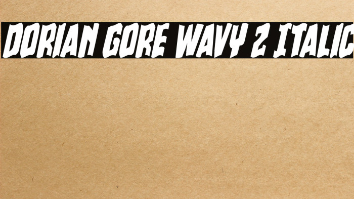 Dorian Gore Wavy 2 Italic Example 1